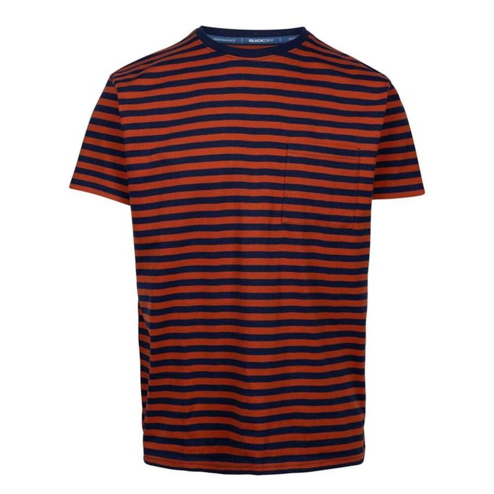 Trespass Mens Mahe Striped T-Shirt / Orange